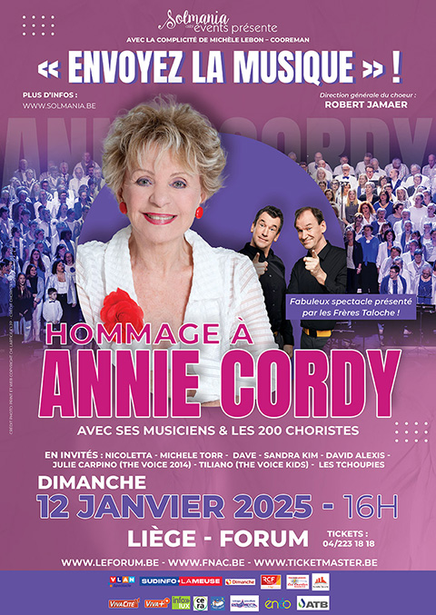 hommage  Annie Cordy avec de nombreux artistes, les 200 choristes- 12-01-2025